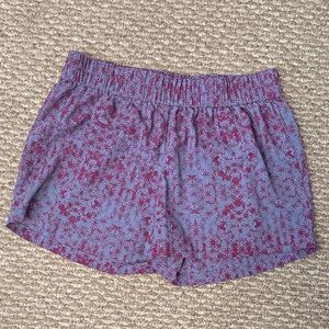 Prana Women's Festival Print Shorts - Women’s Medium - Purple Pink Burgandy